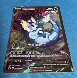 💧 VAPOREON V 💧 2021 Pokemon Sword Shield PREMIUM COLLECTION SWSH181 Promo 📈 - Image 3