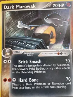 Pokemon Dark Marowak TCG 7/109 Holo Rare EX Team Rocket Returns MP - Image 3