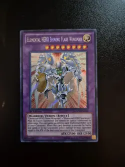 Yu-Gi-Oh LCGX-EN050 Elemental Hero Shining Flare Wingman 1st Edition Secret Rare - Image 2