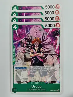 One Piece - 4x OP14-022 Usopp - Uncommon - Image 1