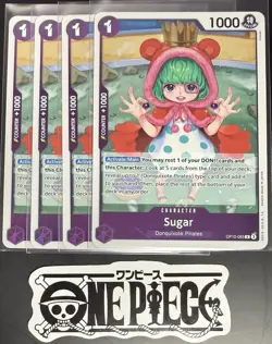 4x One Piece OP10-065 R Sugar - English - Foil - Playset - TCG - NM/M - Image 1