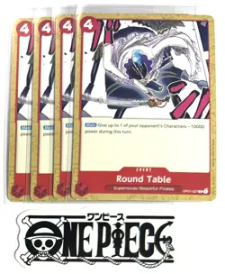 4x One Piece OP01-027 C Round Table - English - Regular - Playset - TCG - NM/M - Image 1