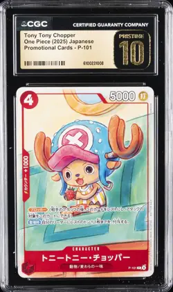 2025 ONE PIECE PROMO CARDS JPN #P101 TONY TONY CHOPPER CGC 10 PERFECT - Image 1
