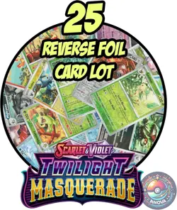 Pokemon Twilight Masquerade Only 25 Reverse Foil Card Lot - Random - No Duplicat - Image 1