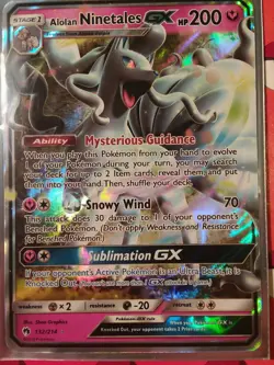 Pokemon Alolan Ninetales GX Lost Thunder 132/214 Ultra Rare Holo Card NEAR MINT* - Image 1