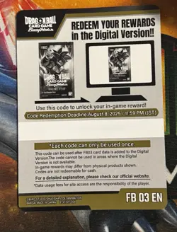24X Dragon Ball Fusion World TCG FB03 Raging Roar Code Card Sent Immediately DM - Image 1