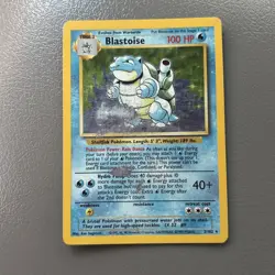 Pokemon TCG Blastoise Base Set Holo Unlimited Rare Card 2/102 HEAVY PLAY - Image 1