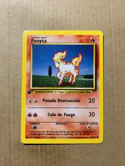 1st Edition SPANISH Ponyta 60/102 Base Set - Common Pokemon Card - NM/Mint - Image 1
