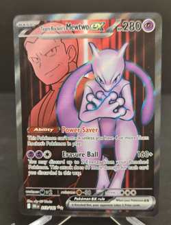 Pokemon Team Rockets Mewtwo EX Holo Card 213/182 Destined Rivals Series - Image 1