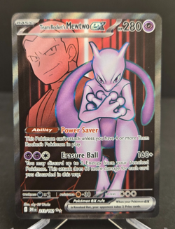 Pokemon Team Rockets Mewtwo EX Holo Card 213/182 Destined Rivals Series - Image 2