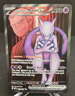 Pokemon Team Rockets Mewtwo EX Holo Card 213/182 Destined Rivals Series - Image 3
