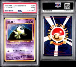 Pokemon PSA 9 Mint Celebi 2000 Neo Revelation Japanese Original Holo Rare Card - Image 3