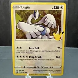Lugia 022/025 Celebrations 25th Anniversary Holo Rare Pokemon TCG Card NM - Image 1