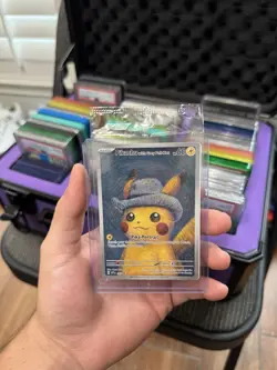 PIKACHU VAN GOGH WITH GREY FELT HAT SVP EN 085 PROMO POKEMON CARD-SEALED - Image 1