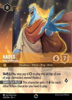 [1x] Hades - King of Olympus - 205/204 - Enchanted - Holofoil - Near Mint - The - Image 1