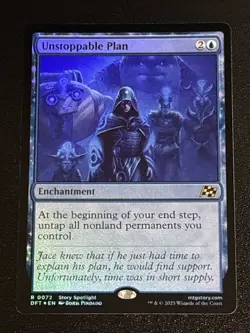 MTG Aetherdrift Unstoppable Plan Foil 0072 NM Rare - Image 1