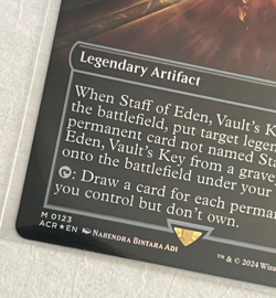 MTG Staff of Eden Vault's Key - Borderless Foil - Assassin's Creed - #123 - Image 3