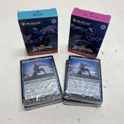 2025 Magic: The Gathering Marvel Spider-Man Welcome Deck (Black & Blue) Bundle - Image 1