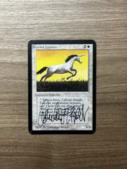 PEARLED UNICORN ALPHA SIGNED CORNELIUS BRUDI MTG magic The Gathering - Image 1