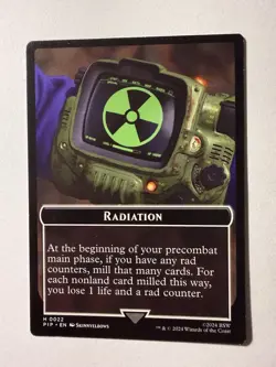 Radiation // Zombie Mutant Double-Sided Token x1 - Universe Beyond: Fallout - NM - Image 1