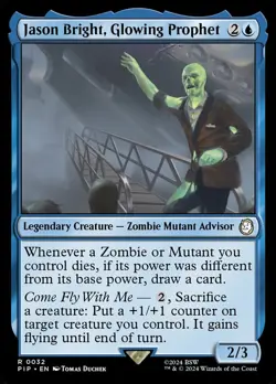 x1 Jason Bright, Glowing Prophet R MTG Universes Beyond: Fallout M/NM, English - Image 1