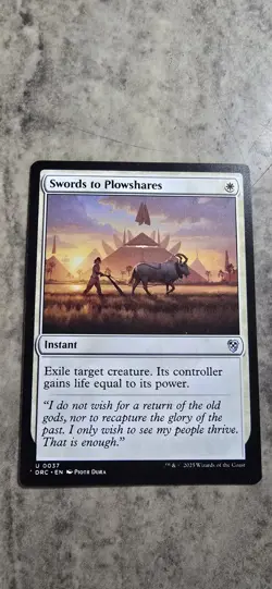 Swords to Plowshares Commander: Aetherdrift Regular Instant Uncommon MTG NM - Image 1