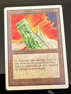 Magic the Gathering MTG Unlimited Jade Monolith NM- (Beta Bob) - Image 1