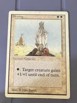 Magic the Gathering MTG Unlimited Blessing LP- (Beta Bob) - Image 1