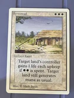 Magic the Gathering MTG Unlimited Farmstead LP+ (Beta Bob) - Image 1