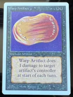 Magic the Gathering MTG Unlimited Warp Artifact NM (Beta Bob) - Image 1