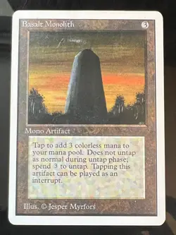Magic the Gathering MTG Unlimited Basalt Monolith LP (Beta Bob) - Image 1