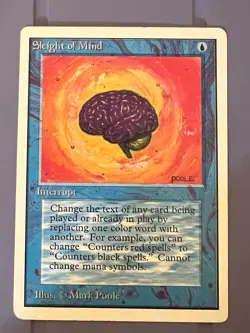 Magic the Gathering MTG Unlimited Sleight of Mind LP+ (Beta Bob) - Image 1