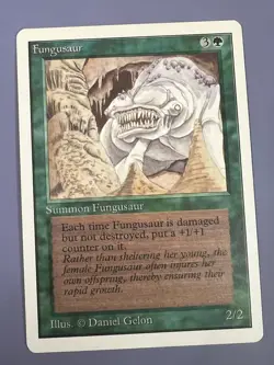 Magic the Gathering MTG Unlimited Fungusaur NM- (Beta Bob) - Image 1