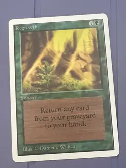 Magic the Gathering MTG Unlimited Regrowth LP+ (Beta Bob) - Image 1