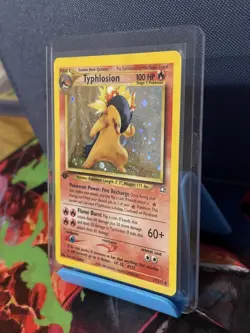 Pokemon TCG Typhlosion Card 17/111 Neo Genesis 1999-2000 Holo 1st Edition - Image 2