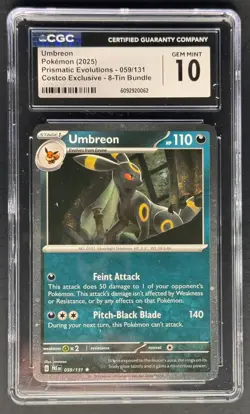 Umbreon CGC 10 GEM MINT - Pokemon 059/131 Costco Exclusive 8- Tin Promo graded - Image 1