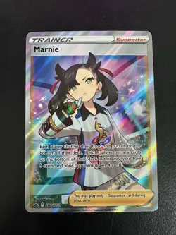 Marnie SWSH121 Black Star Promo Holo - Pokemon Sword & Shield Full Art Trainer - Image 1
