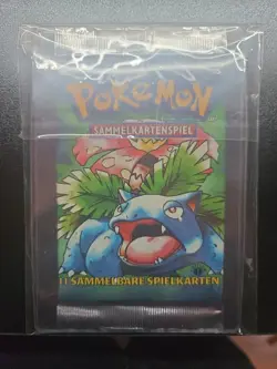 Pokemon 1st Edition German Base Set Sealed Booster Pack Venusaur Art - Image 1
