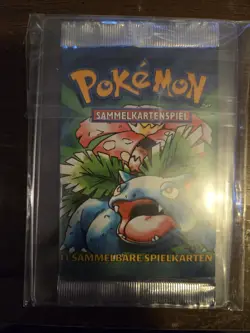 Pokemon 1st Edition German Base Set Sealed Booster Pack Venusaur Art - Image 3