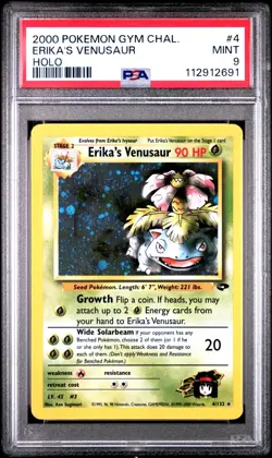 2000 POKEMON GYM CHAL.ERIKA'S VENUSAURHOLO PSA 9 - Image 1