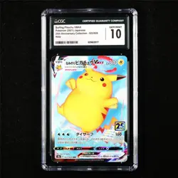 CGC 10 GEM MINT 2021 Pokemon JPN Surfing Pikachu VMAX 022/028 RRR - Image 1