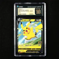 CGC 10 PRISTINE 2021 Pokemon JPN Pikachu V 020/028 RR - Image 1