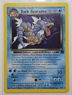 Pokemon TCG Dark Gyarados 8/82 Holo Rare Team Rocket WOTC Vintage - NM - Image 2