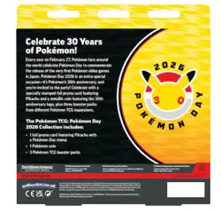 Pokemon TCG 2026 Pokemon Day 30th Anniv. Collection Box, GUARANTEED (*PRESALE*) - Image 2