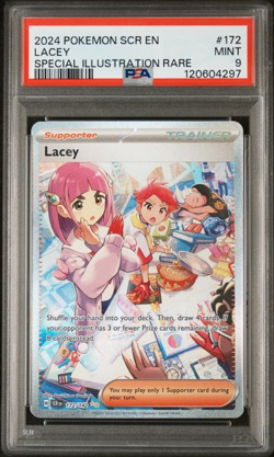 2024 POKEMON SCR EN-STELLAR CROWN #172 LACEY SPECIAL ILLUSTRATION RARE PSA9 - Image 1