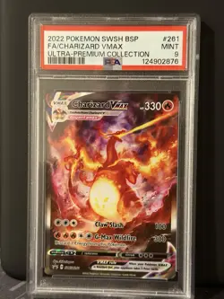 2022 POKEMON SWSH ULTRA-PREMIUM COLLECTION #261 FULL ART/CHARIZARD VMAX PSA 9 - Image 3
