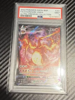 2022 POKEMON SWSH ULTRA-PREMIUM COLLECTION #261 FULL ART/CHARIZARD VMAX PSA 9 - Image 1