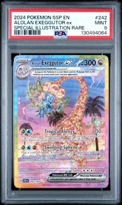 2024 POKEMON SSP EN-SURGING SPARKS #242 ALOLAN EXEGGUTOR EX PSA 9 - Image 1