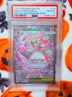 PSA 10 GEM MINT Pokemon Mega Gardevoir EX Mega Evolution Illustration 178/132 - Image 1