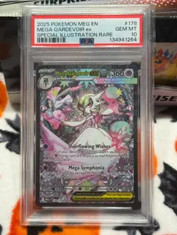 PSA 10 GEM MINT Pokemon Mega Gardevoir EX Mega Evolution Illustration 178/132 - Image 5